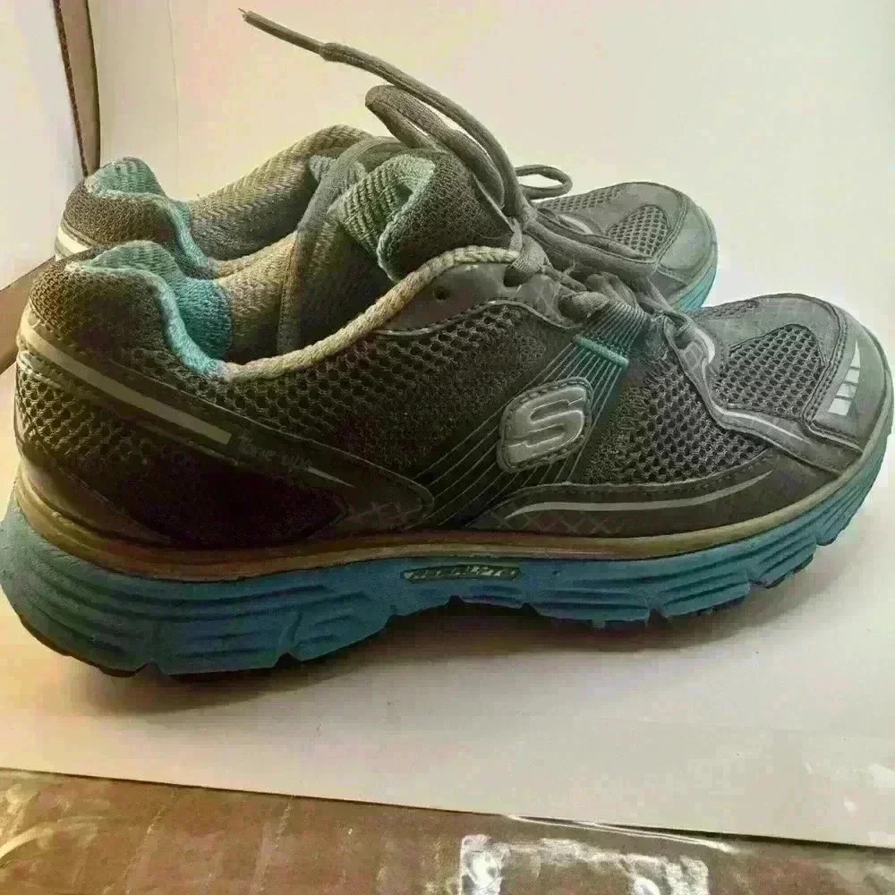 Sketchers Shape Ups, Toning Shoes Grey and Blue size 7.5 - Picture 2 of 8
